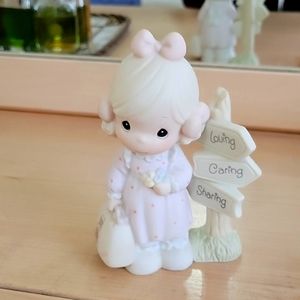 Precious Moments Little Girl Loving, Caring and Sharing Alomg The Way